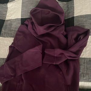 Zyia XXL cowl neck hoodie in purple
